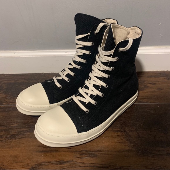 Rick Owens Drkshdw Ramones High Canvas 